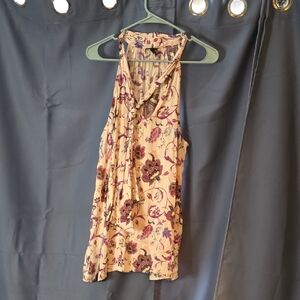 Torrid Floral Sleeveless Blouse - Yellow and Purple